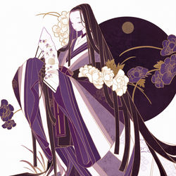 This is a pixiv picture whose title is 紫式部.