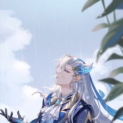 This is a pixiv picture whose title is 水龍、水龍、泣かないで.