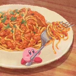 This is a pixiv picture whose title is パスタ巻いて.