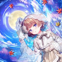 This is a pixiv picture whose title is 拝啓、秋月に寄せて.