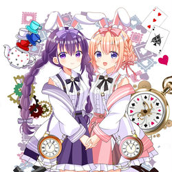 This is a pixiv picture whose title is 時計ウサギ.