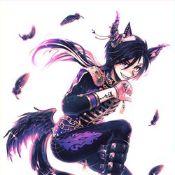 This is a pixiv picture whose title is 😈.