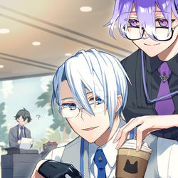 This is a pixiv picture whose title is 眼鏡政府刀.