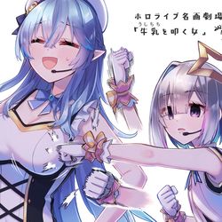 This is a pixiv picture whose title is ホロライブ名画劇場③.