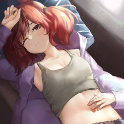 This is a pixiv picture whose title is うたた寝イチャ.