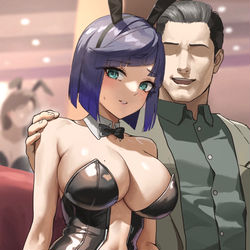 This is a pixiv picture whose title is 潜入捜査中の裏カジノで客に絡まれる夜蘭.
