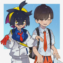 This is a pixiv picture whose title is 夕立.