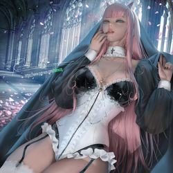 This is a pixiv picture whose title is [Halloween]ZeroTwo.