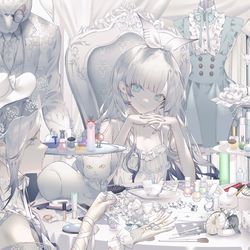 This is a pixiv picture whose title is 告知.