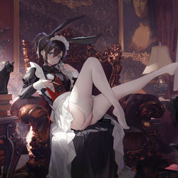This is a pixiv picture whose title is ==兔子.