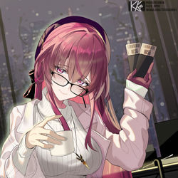This is a pixiv picture whose title is カフカと映画の約束.