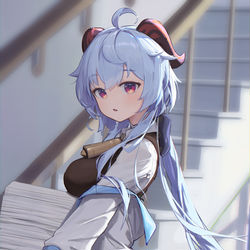 This is a pixiv picture whose title is 甘雨.