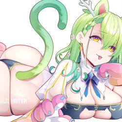 This is a pixiv picture whose title is Fauna catsuit.