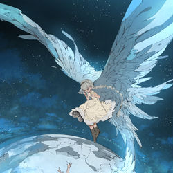 This is a pixiv picture whose title is 地球に囚われている.