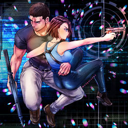 This is a pixiv picture whose title is クリスとジル.