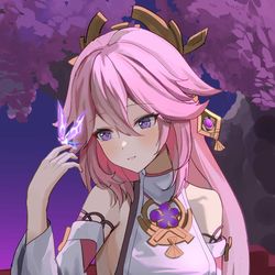 This is a pixiv picture whose title is 八重神子.