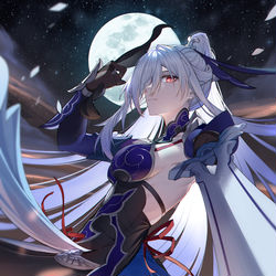 This is a pixiv picture whose title is 镜流.