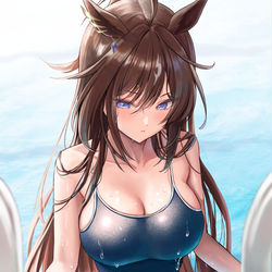 This is a pixiv picture whose title is スク水ドゥラメンテ.