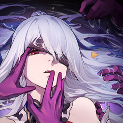 This is a pixiv picture whose title is 镜流.