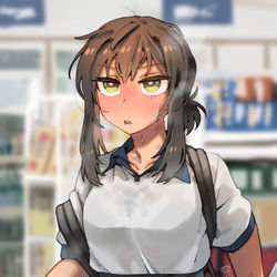 This is a pixiv picture whose title is 「...家まで全部は使いませんので、袋をください」.