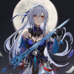 This is a pixiv picture whose title is 镜流.