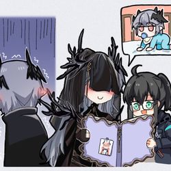 This is a pixiv picture whose title is “给你看看我宝贝儿子的满月照片～”.