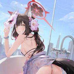 This is a pixiv picture whose title is .. 少し恥ずかしいです。あなた様...
