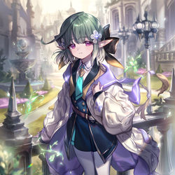This is a pixiv picture whose title is 【Shadowverse】新緑の新入生・カステル.