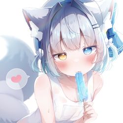 This is a pixiv picture whose title is 白スクこむぎちゃん.