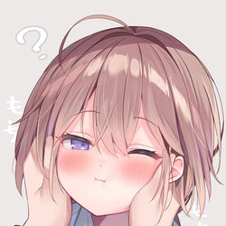 This is a pixiv picture whose title is 「…？」.