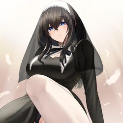 This is a pixiv picture whose title is 鷺沢文香（シスター）.
