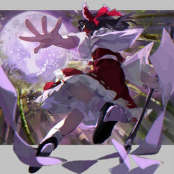 This is a pixiv picture whose title is 永夜抄霊夢.