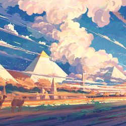 This is a pixiv picture whose title is 金字塔.