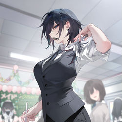 This is a pixiv picture whose title is 文化祭の執事コスプレ.