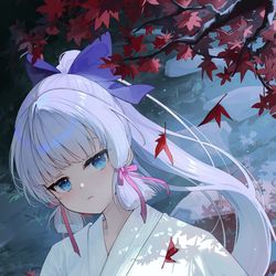 This is a pixiv picture whose title is 剣道着 綾華.