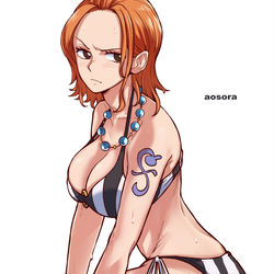 This is a pixiv picture whose title is SW水着　NAMI.