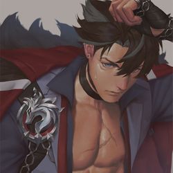This is a pixiv picture whose title is リオセスリ.