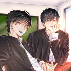 This is a pixiv picture whose title is 一翔と映心.