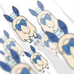 This is a pixiv picture whose title is 空飛ぶバニートキ.
