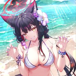 This is a pixiv picture whose title is Wakamo Swimsuit.