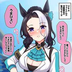 This is a pixiv picture whose title is URAファイナルズ決勝勝利の後のラモーヌ.