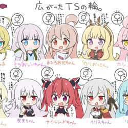 This is a pixiv picture whose title is 増えたTSっ子たち.