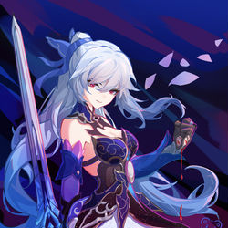 This is a pixiv picture whose title is 镜流.