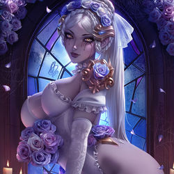 This is a pixiv picture whose title is Ghostly Bride Widowmaker.