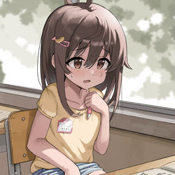 This is a pixiv picture whose title is おしっこを我慢する子.