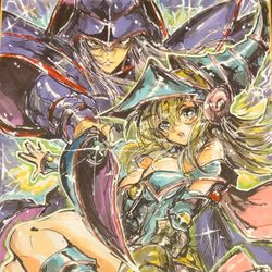 This is a pixiv picture whose title is 黒・爆・裂・破・魔・導（ブラック・バーニング・マジック）.