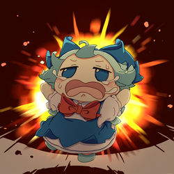 This is a pixiv picture whose title is 爆発で吹き飛ばされるふもふもちるの.