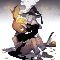 This is a pixiv picture whose title is 魔女のスープ.