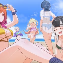 This is a pixiv picture whose title is holoctober day 21 🌃🐚🖋️🎹⚡.