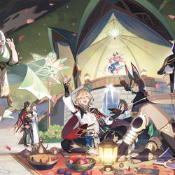 This is a pixiv picture whose title is 3周年おめでとうございます.